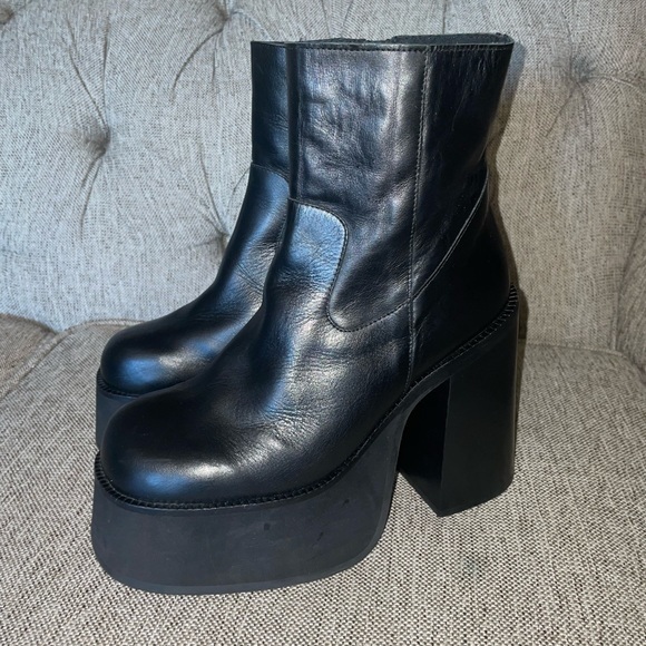 STEVE MADDEN Siene Platform Bootie Leather Size 38EU is 8 US - Picture 9 of 10